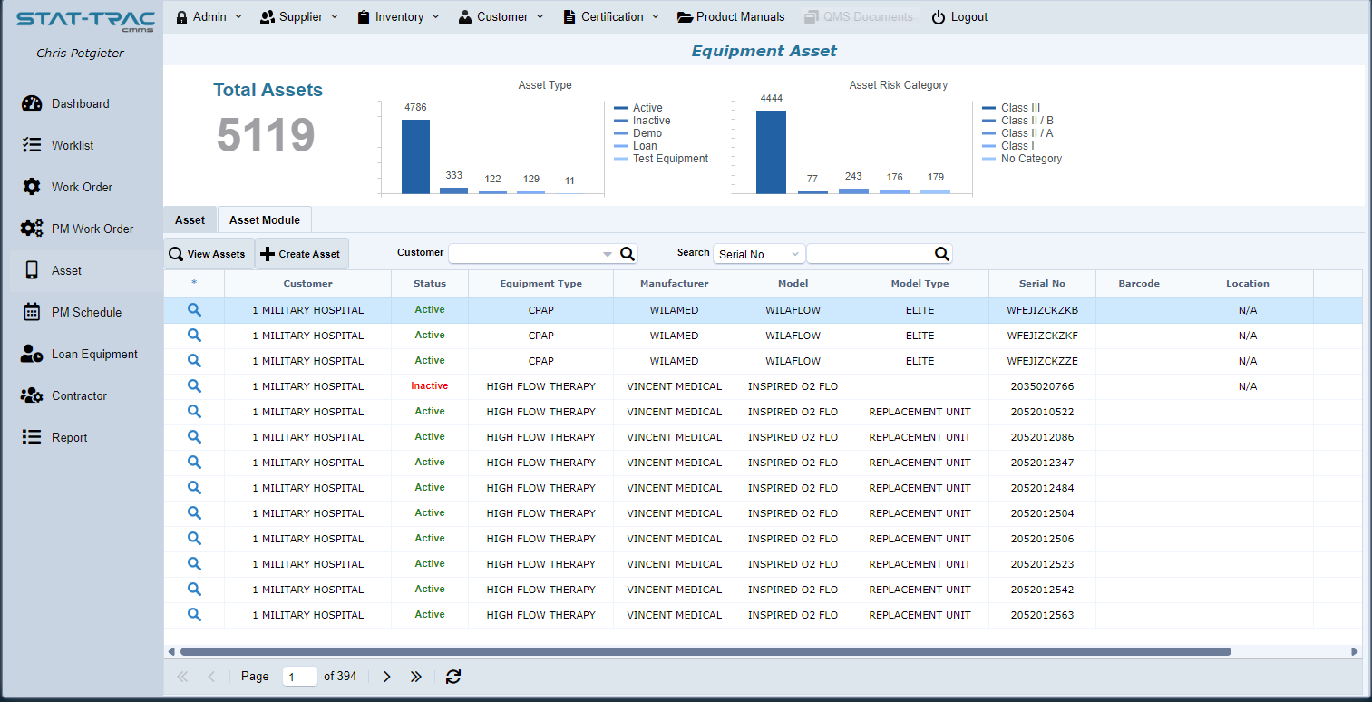 Stat Trac CMMS screenshot 3